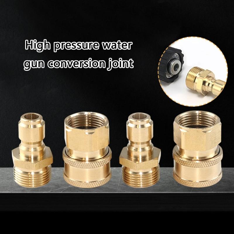 Quick Connecting Brasses Couplers Leakproof Design Brasses Plumbing Fittings For Pressure Washer Hoses Car Wash Systems