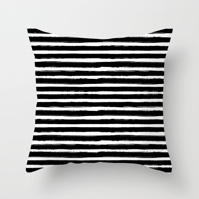 Home decorated black and white geometric cube letter printing cushion  car bedroom living room sofa pillow sleeve