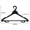 Multifunctional Plastic Clothes Hangers Sturdy Frame Non Slip Grooves 20 Pack Practical Housewarming Gift for New Homeowners