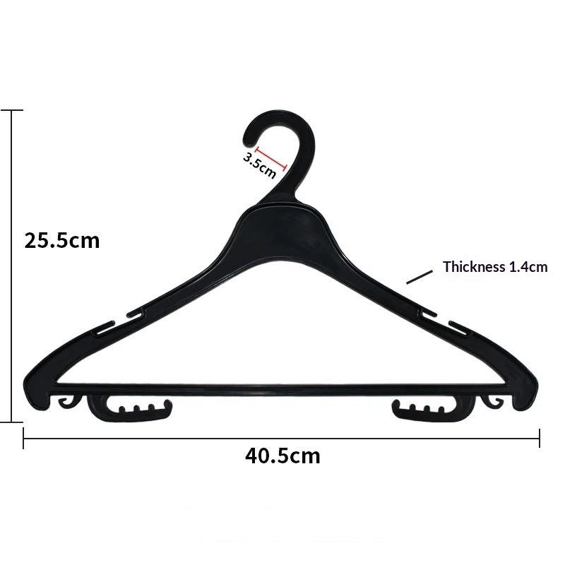 Multifunctional Plastic Clothes Hangers Sturdy Frame Non Slip Grooves 20 Pack Practical Housewarming Gift for New Homeowners