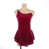 Girls Figure Skating Dress Performance Costume Competition Grading Velvet With Rhinestone Embellishment 20 Colors Available