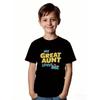 European Sizes Cute Great Aunt & Me Graphic Design T-Shirt - Casual Crew Neck Tee for Kids, Fun Cartoon Letters, Expressing Love for a Dear Aunt