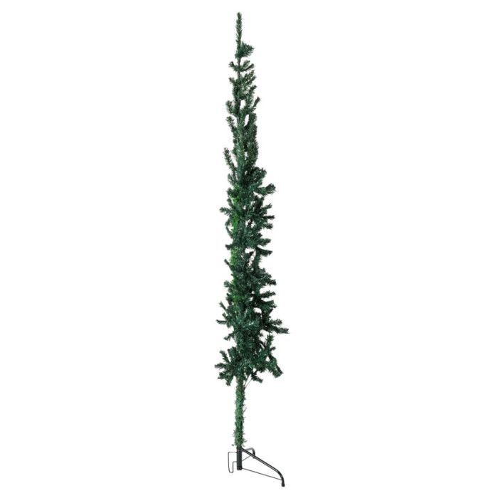 VidaXL Demi Sapin de Noël Artificiel Mince avec Support Arbre de Noël Décoration de Vacances Ornement de Fête Salon 344599