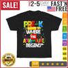 Vorschule Wo das Abenteuer beginnt Zurück zur Schule Lehrer T-Shirt Herren Damen T-Shirts Oberteil Herren Damen NEU