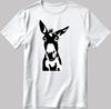 Lustiges Eselgesicht Kurzarm Weiß-Schwarz Herren- / Damen-T-Shirt K176
