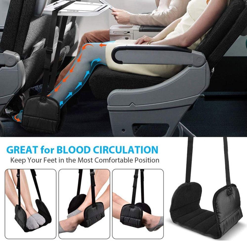 Carry-on Airplane Foot Hammock Adjustable Foot Resting Hammock Portable Leg Rest Office