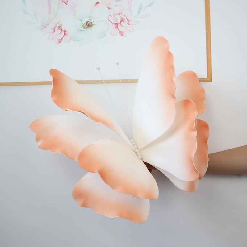 50Cm Giant Crepe Paper Butterfly Gradient Artificial Simulated Fake Butterfly Window Display Garden Decorations 3D Pe Butterfly