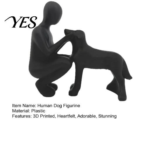 Home Decoration Dog Sculpture for Decor, 3D Printed Man And Desktop Ornaments Figurine, Pet Memorial Gift Loss, Lovers Ornament