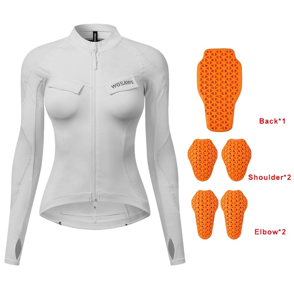 Wosawe Women Racing Jacket Autumn Winter Anti Drop Moto Jacket Reflective Thermal Motorcycle Jacket With CE Protective Gear