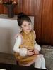 Girls' Chinese Style Cheongsam Dress with Hanfu Padded Vest for Autumn/Winter - New Year's National Style Clothing
