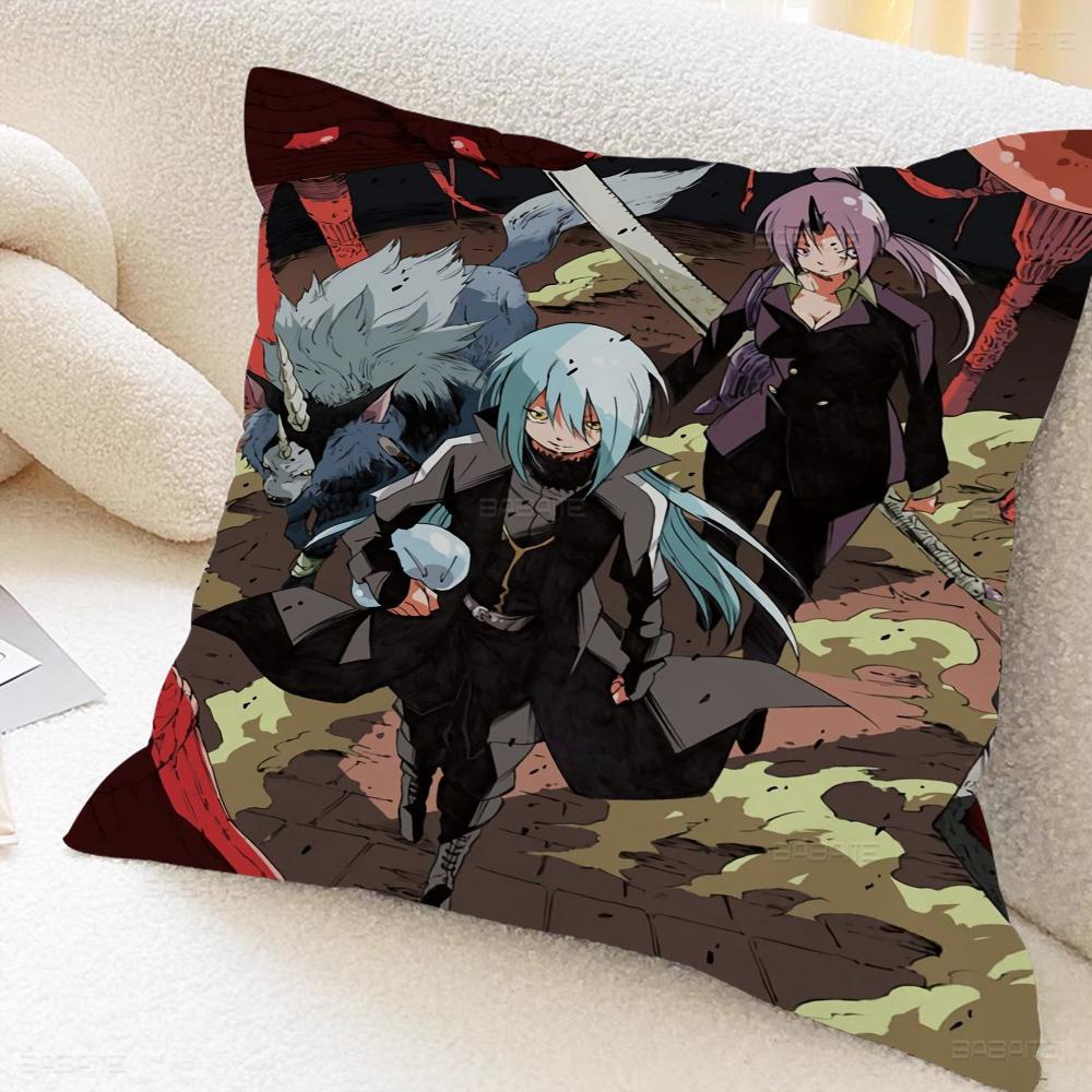 Anime Tensei Shitara Slime Datta Ken Cushion Cover Decorative Pillow Sofa Home Decor Case Pillow Cases