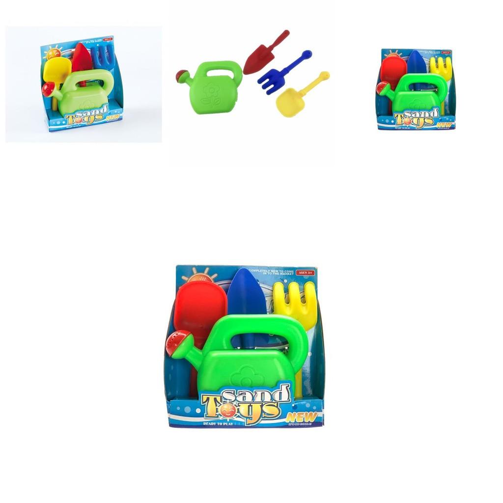 Colorful Plastic Sand And Water Play Toy Set With Four Essential Pieces For Beach Fun