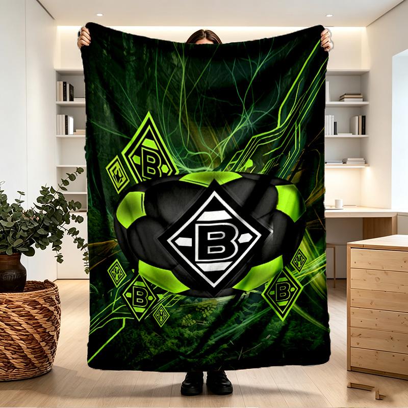 Borussia Mönchengladbach Print Decke - Weich & Bequem, für Schlafzimmer, Reisen, Sofa, Heimdekoration - Geburtstags-Weihnachtsgeschenk für Freund