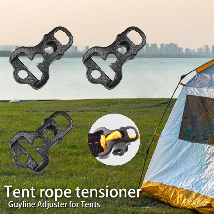 10Pcs Tent Guy Rope Tensioners Tent Rope Fasteners Rope Buckles Adjusters Cord Tensioners for Camping Outdoor Activity