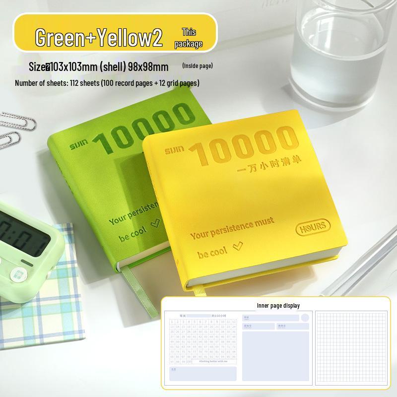 Ten Thousand Hours Pocket-Size Leather Daily Planner Notebook for Students