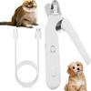 2 In 1 Pet Nail Grinder and Clippers with LED Light, Quiet Electric Dog Cat Nail Trimmer Grooming Tool