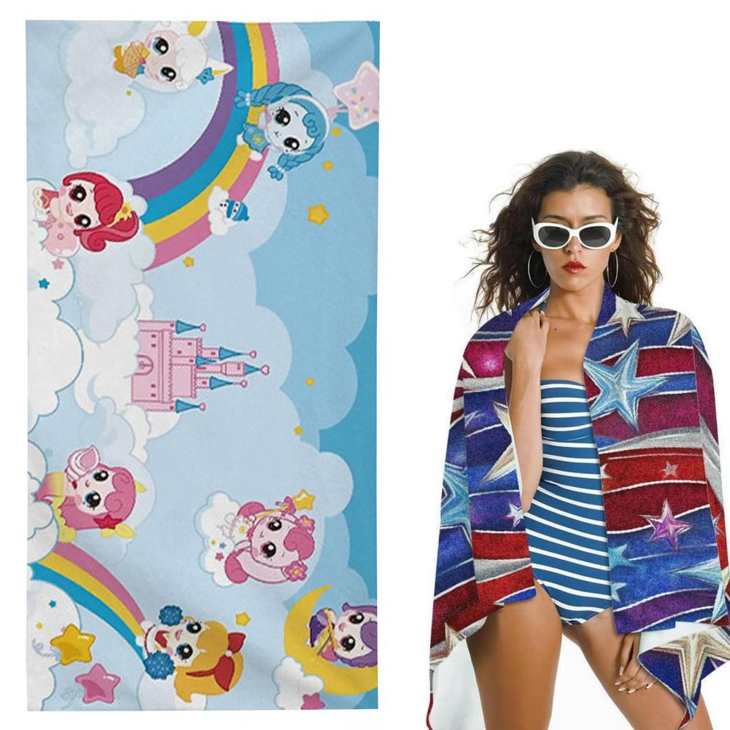 Cute Catch Teenieping Beach Towel Premium Microfiber Towel Quick Dry For Pool Swimming Outdoor Universal Bathroom Accessories