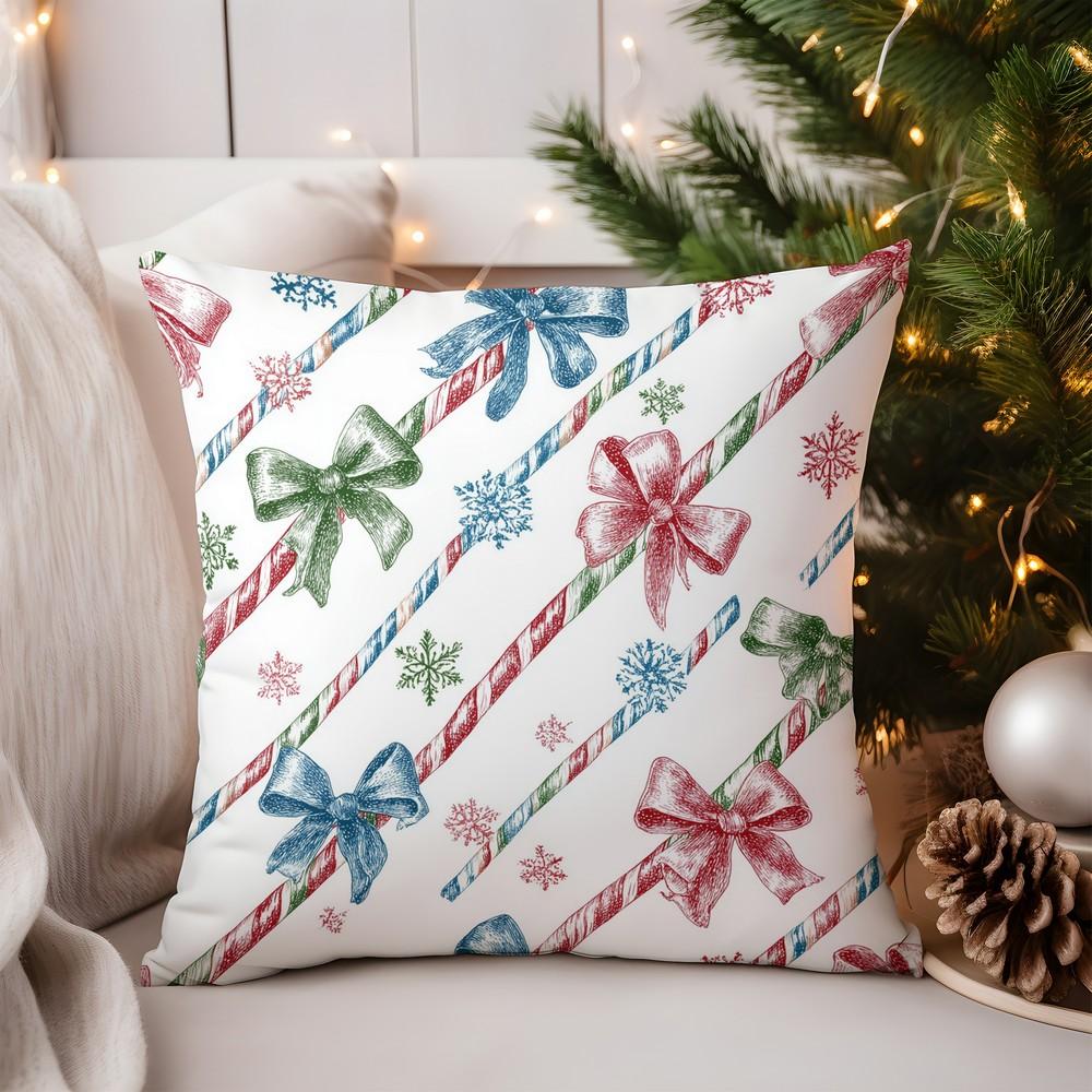 

Home Decor Christmas Squirrel with Holiday Decor Pillow Cover Pattern Cushion Cover Suitable for Sofa Bedroom Car Pillow Cover 16x16Inch