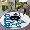 Tappeto Rotondo ASTRO BOT, Tappeto per Soggiorno Camera da Letto Divano Sala Giochi Decorazione, Tappetino Antiscivolo