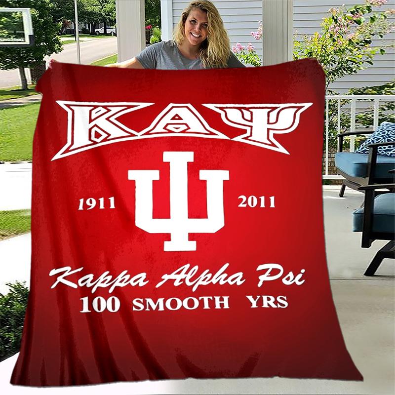 1pc Blanket Kappa Alpha Psi logo Print Design, Lightweight Blanket for Sofa, Bed- Soft &Warm, Gift for All Seasons like Christmas, Halloween