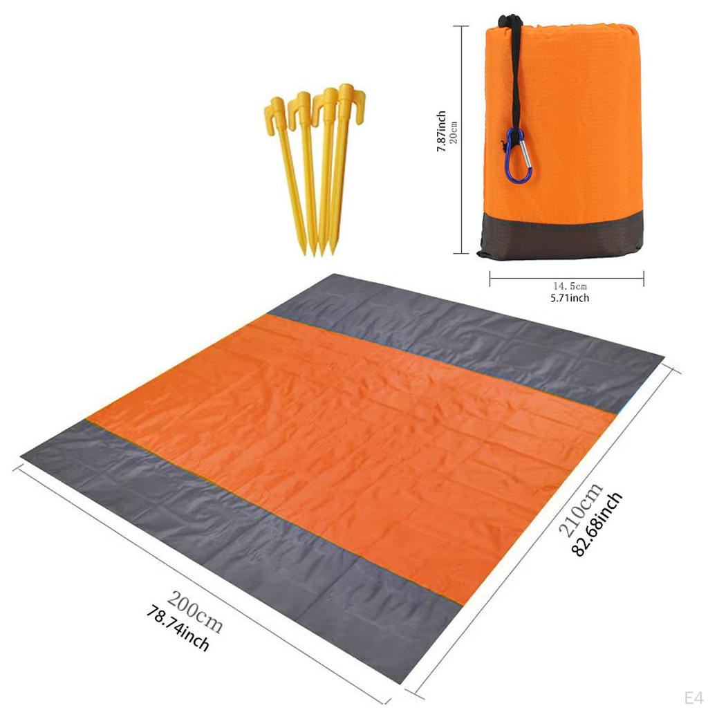 Beach Mat Camping Tarp Lightweight Comfortable Wear-resistant Multifunction Waterproof Blanket