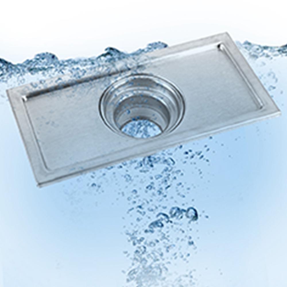 Stainless Steel Floor Drain Silver Tile Insert Drain Modern Floor Waste Grate Kitchen