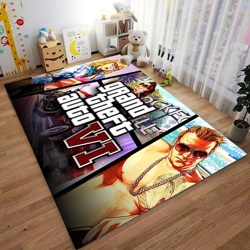Gaming Art Style Rug Decor Suitable As a Non-slip Mat for the Living Room or Bedroom Sofa