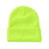 Fluorescent Knit Wool Hat: Versatile, Trendy, Solid Color for Men & Women, Perfect for Autumn & Winter. Warm Pull-On Candy Color Cold-Weather Hat.