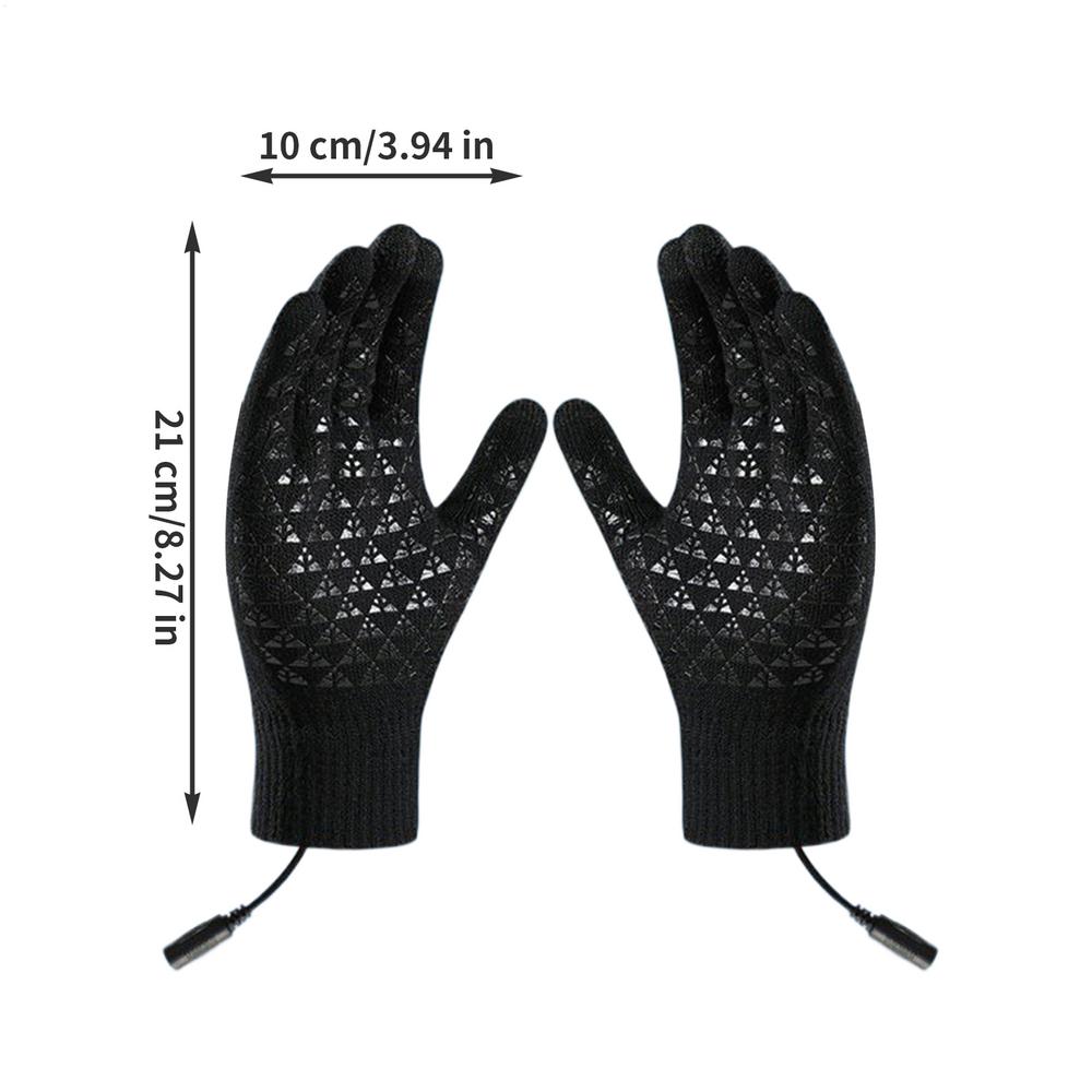 USB Touch Screen Gloves Winter Warm 3-Mode temperature Electric Heated Gloves Heated Motorcycle Gloves for Cycling Running Drivi