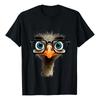 Funny Ostrich Unisex T-Shirt With Glasses And Animal