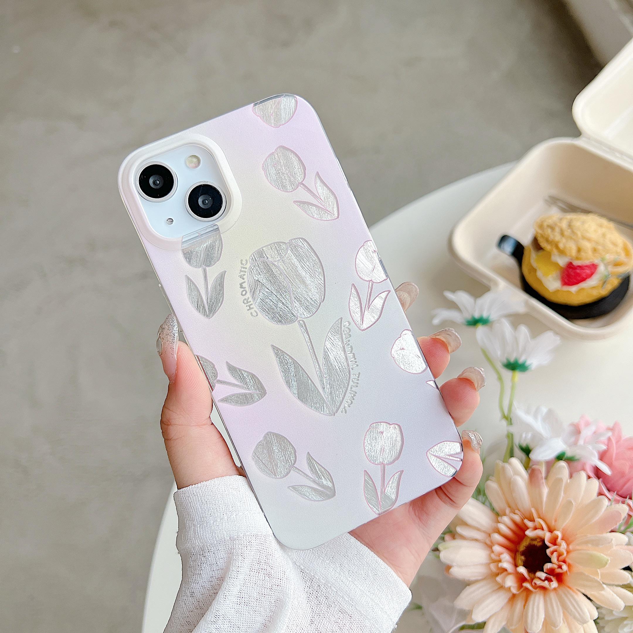 

Силиконовый чехол Laser Flower Tulip для Xiaomi Redmi Note 12 11 Samsung A54 A24 A14 Oppo A78 A58 A38 Infinix Note 30 Funda Painted Cover Soft TPU Bumper Samsung A55 (5G)