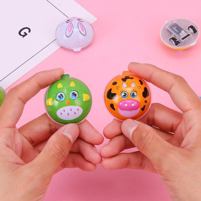 Cartoon Rabbit Chick Plastic Semi Circle Mini Animal Car Toy Parent Play Child