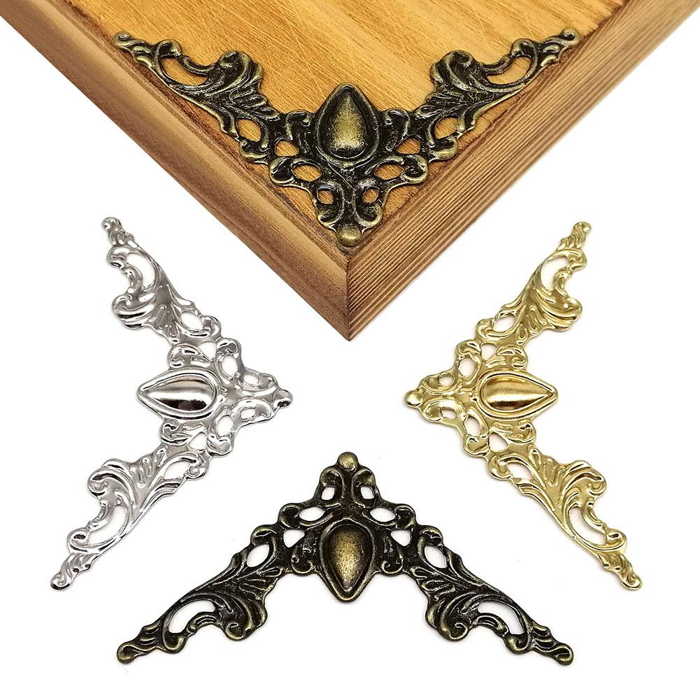 24Pcs Box Corner Creative Metal Decorative Corner Edge Protectors Corner Brackets For Books Photo Frames Jewelry Boxes Hardware