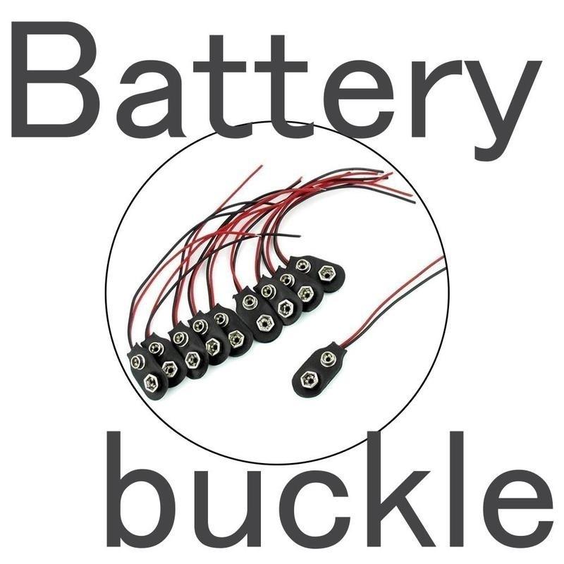 New 10 Pcs Black Faux Leather Housing T Type WiRed 9V Battery Clip Connector Suitable Home Decoration Supplies