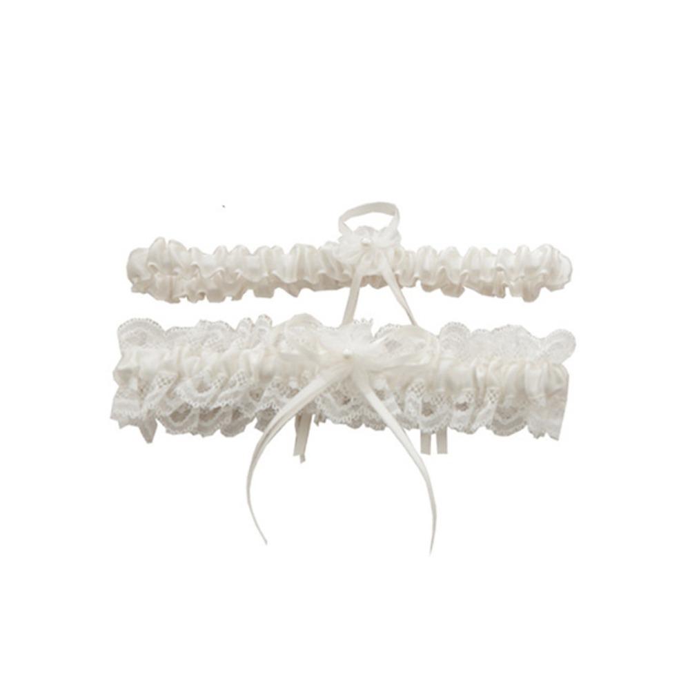 Neuer Damen Strumpfband Brautspitzenstrumpfband Schleife Blau Beindekoration Hochzeit Hochzeitsstrumpfband