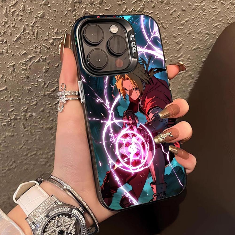 Fullmetal Edward Elric Phone Case for iPhone 17 16 15 14 13 12 11 X XR XS Air Pro Max Plus Black Colorful Silver Cover