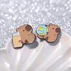 3-6 Pcs/set Animal Series Enamel Pins Capybara Frog Cowboy Duck Killer Chicken Brooches Lapel Badges Jewelry Gift for Friends
