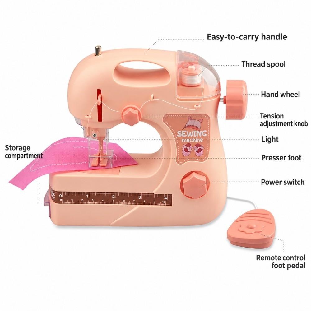 Mini Kids Electric Sewing Machine with Lights Children Sewing Machine  Parent-Child Interaction