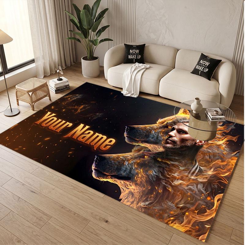 Custom Name Crystal Velvet Rug,Kontra K Comfortable Anti Slip Floor Mat For Room Decoration