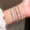 Heartshaped Jewelry Bracelet With Cubic Zirconia For Fashionable Women
