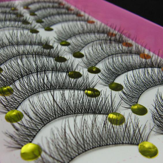 10 Pairs Makeup Beauty False Eyelashes Extension Long Thick Cross Eye ...