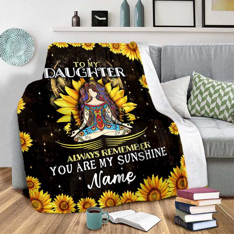 For My Baby Girl Customize Your Name Outdoor Blanket Used For Chair Office Sofa Bed Camping Soft And Warm Giving Friends And Relatives Birthday