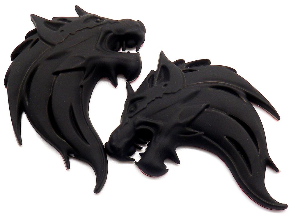 3D 3D Sticker Wolf Wolf Emblem Metal Left and Right Easy to Apply Double
