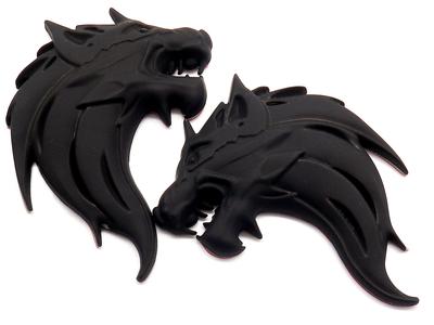 3D 3D Sticker Wolf Wolf Emblem Metal Left and Right Easy To Apply Double