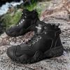 Fashion Men's Leather Outdoor Sports Shoes Men Fashion Mountaineering Hiking Waterproof Shoes Outdoor Desert Combat Boots Zapatos Hombre