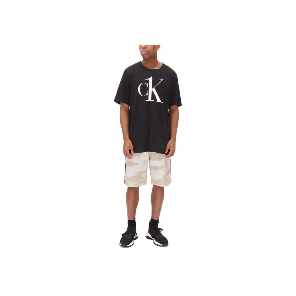 Calvin Klein Ss22 Letter Print Short Sleeve T-Shirt Men T-Shirts Black NM1903E3WXSSCN
