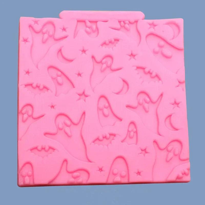 

Призрак в стиле Хэллоуина, ручная работа, креативная силиконовая форма, шоколадный десерт, помадка, инструменты для выпечки, смоляная силиконовая форма розовый