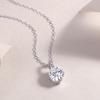 S925 Silver Necklace 2 Carat Moissanite Chain Ins Wind Collarbone Chain Pendant