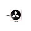 14mm Aliuminio Logotipas Automobilio Raktelio Lipdukas Nuotolinio Pultelio Emblema Ženklelis Mitsubishi ASX Lancer Pajero Outlander L200 Delica Eclipse