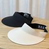 Breathable Seamless Visor Cap Large Brim Women Sun Hat Simple Beach Cap  Sunshade